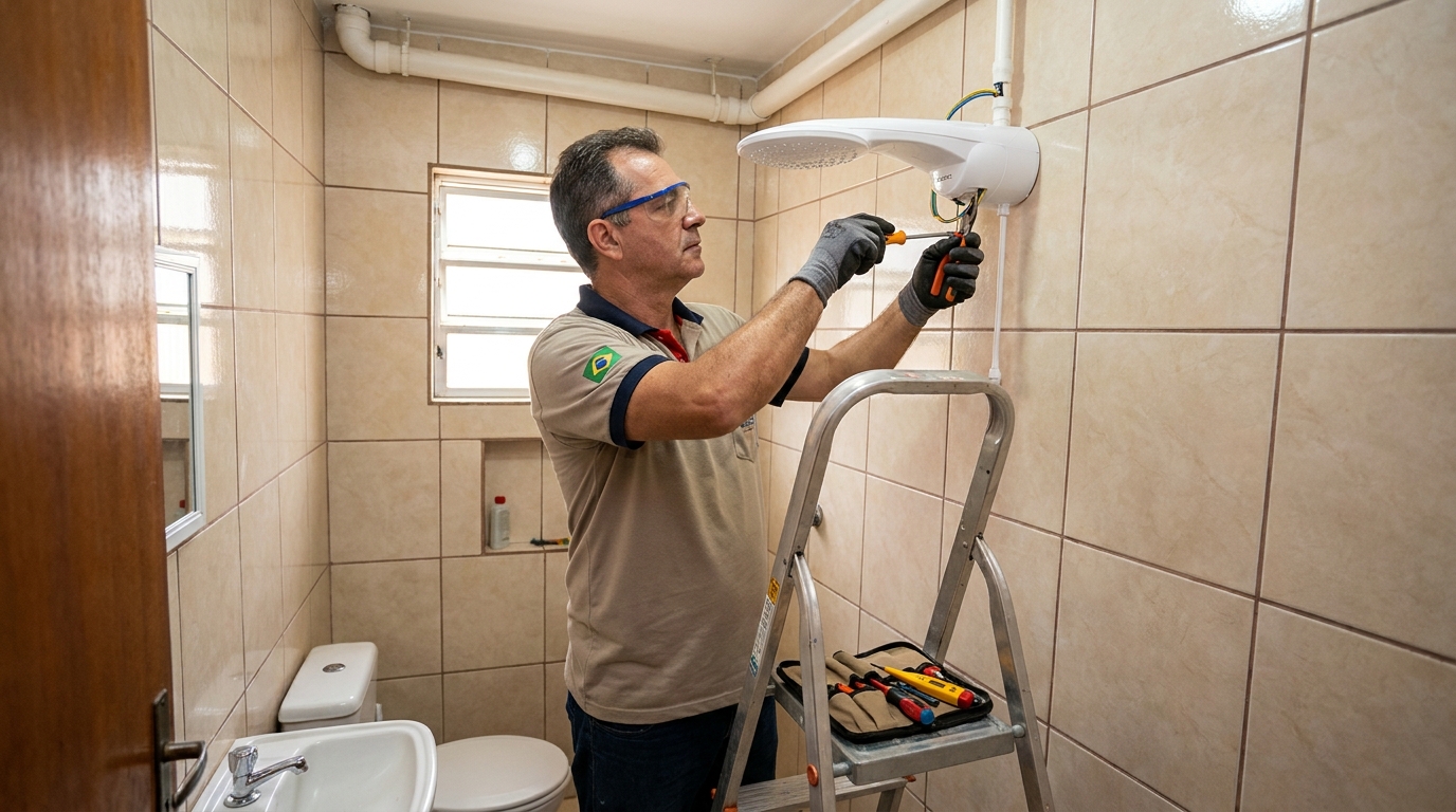Instalação com pressurizador em Fortaleza-CE